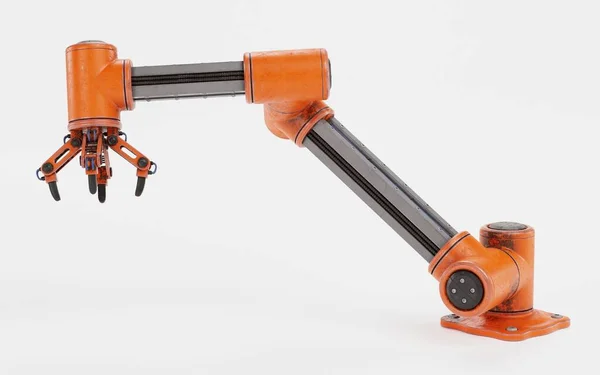 Realistische Render Van Robotic Arm Stockfoto