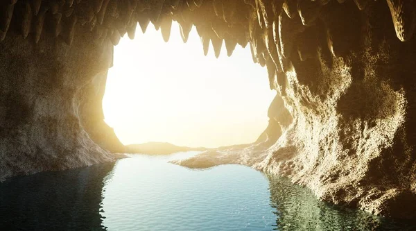 Realistic Render Cave — Stock Photo, Image
