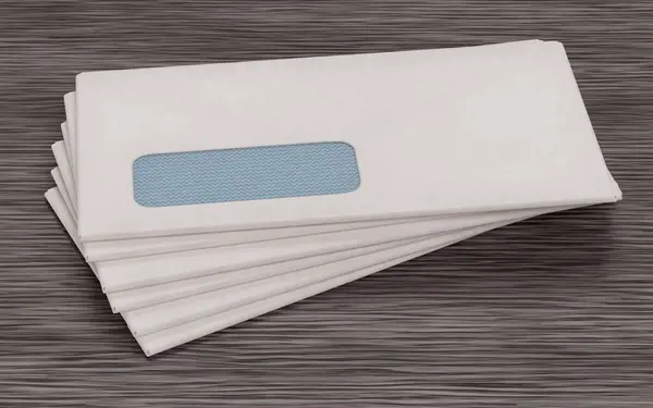 Realistisk Render Paper Envelope – stockfoto