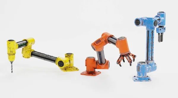 Realistický Vykreslování Robotických Zbraní — Stock fotografie