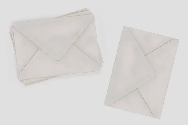 Realistic Render Paper Envelopes — Stock Photo, Image