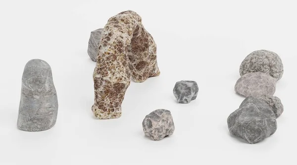 Rock Stones Gerçekçi Yapımı — Stok fotoğraf