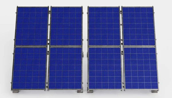 Realistische Render Van Zonnepanelen — Stockfoto