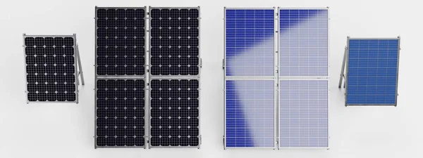 Realistic Render Solar Panels — Stock Photo, Image