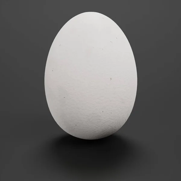 Beyaz Yumurtanın Gerçekçi Renderi — Stok fotoğraf