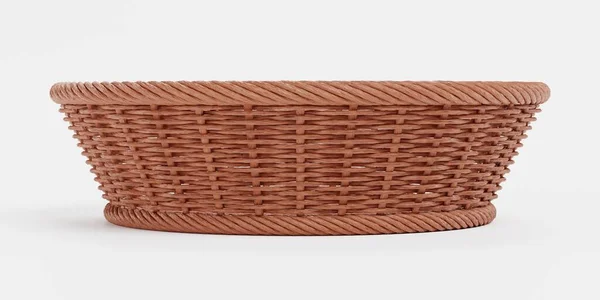 Realistic Render Wicker Basket — Stock Photo, Image