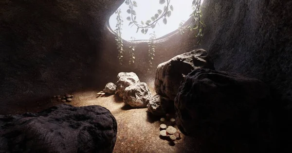 Realistisk Render Grotta — Stockfoto