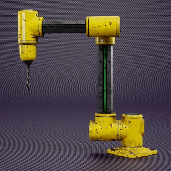 Realistyczne Render Robotic Arm — Zdjęcie stockowe