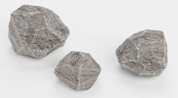 Realistický Render Rock Stone — Stock fotografie