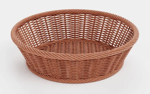 Realistic Render Wicker Basket — Stock Photo, Image