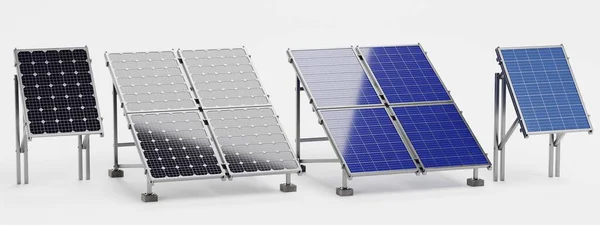 Realistic Render Solar Panels — Stock Photo, Image