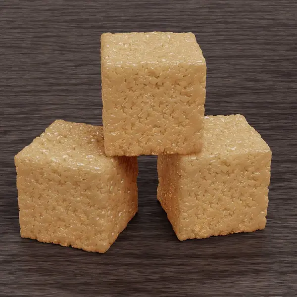 Renderização Realista Cubos Açúcar — Fotografia de Stock