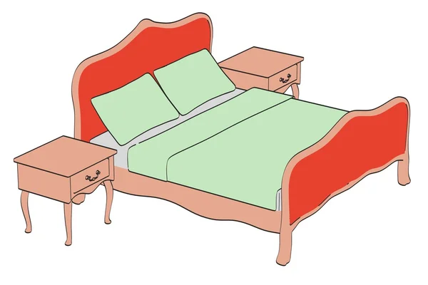 Łóżko barok — Zdjęcie stockowe