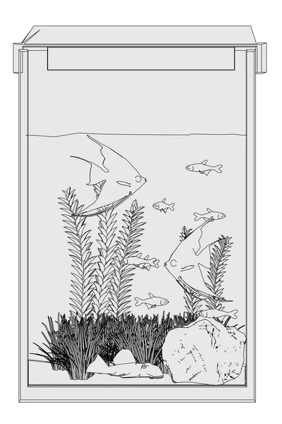 Aquarium met vissen — Stockfoto