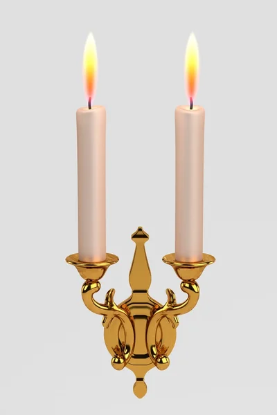 Baroque candlestick — Stock Photo, Image