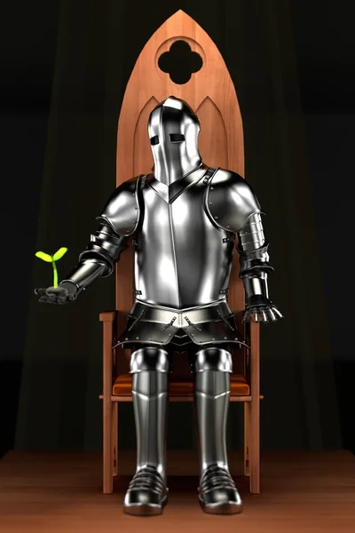 Knight in dungeon — Stock Photo, Image