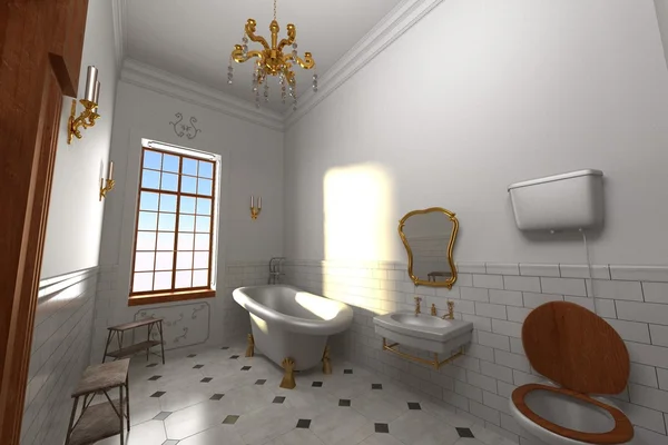 Luxury manor interior - bathroom — Stock Photo, Image