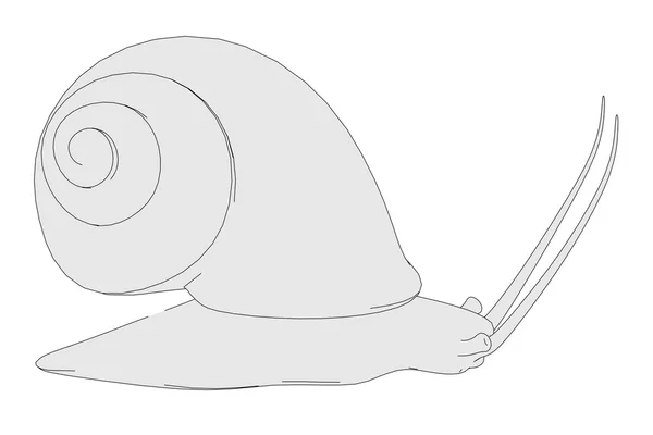 苹果蜗牛 — 图库照片
