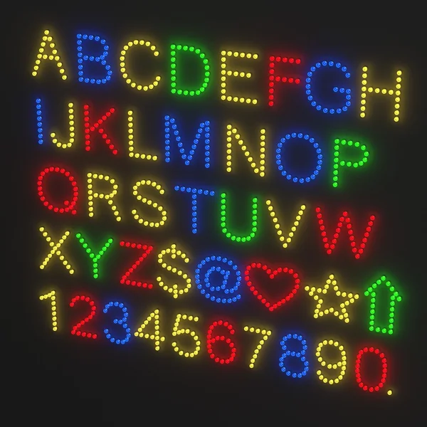 Light bulb alphabet — Stock Photo, Image