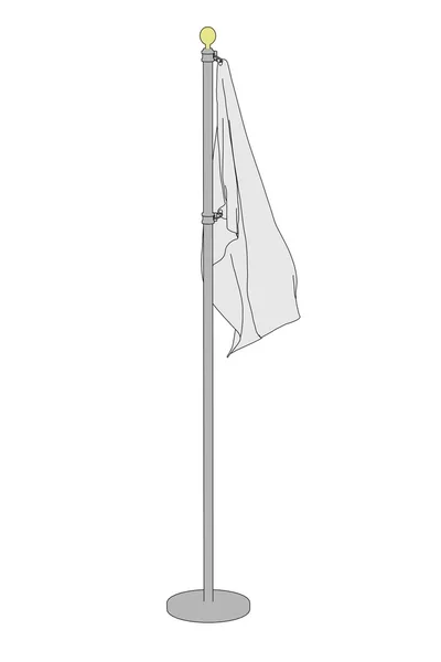 Bandera en blanco — Foto de Stock