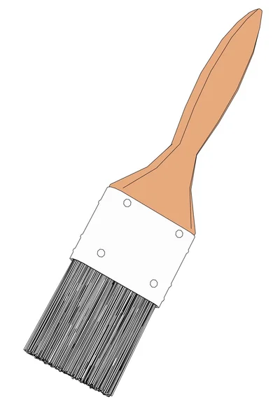 Malowanie pędzel — Zdjęcie stockowe