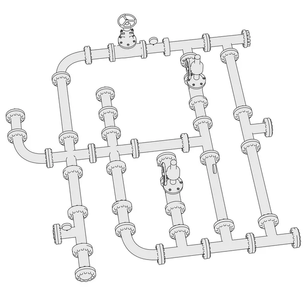 산업용 파이프 — 스톡 사진