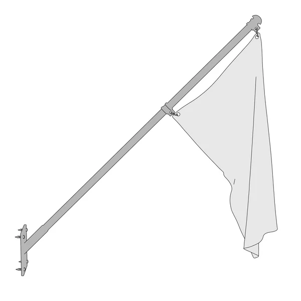 Bandera en blanco — Foto de Stock