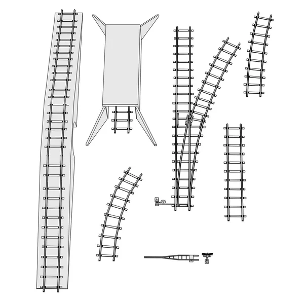 Μέρη των σιδηροδρόμων — Φωτογραφία Αρχείου
