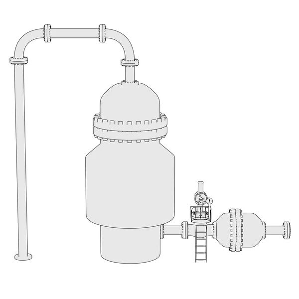 Vacuüm distillatie-eenheid — Stockfoto