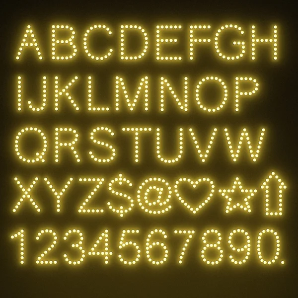 Light bulb alphabet — Stock Photo, Image