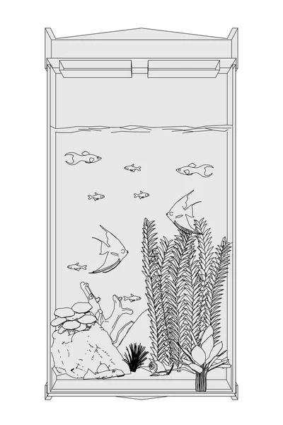 Aquarium mit Fischen — Stockfoto