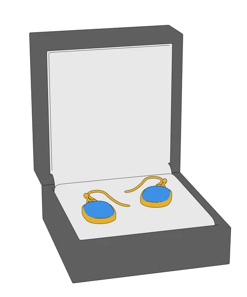 Earrings in boxes — Stock Photo, Image