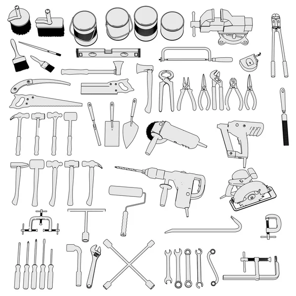 Werkzeuge - große Sammlung — Stockfoto