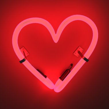 Neon ışıkları - kalp