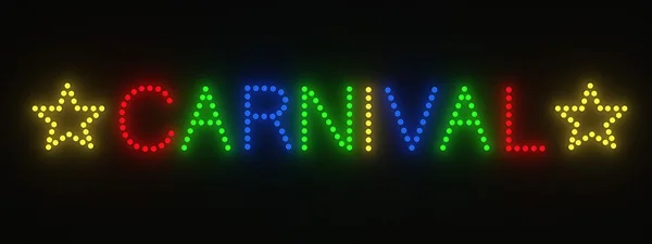 Light bulb carnival sign — Stock Photo, Image