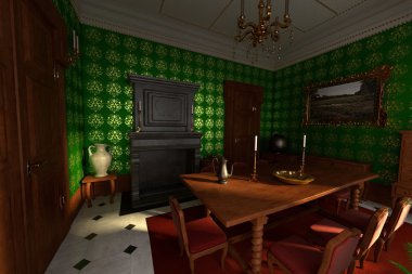 lüks manor iç - yemek odası