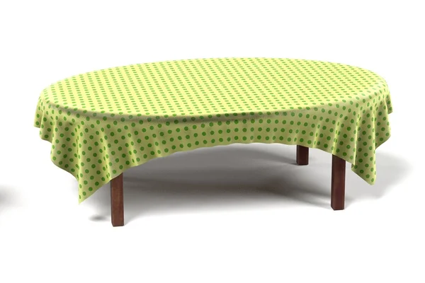 Tablecloth on table — Stockfoto