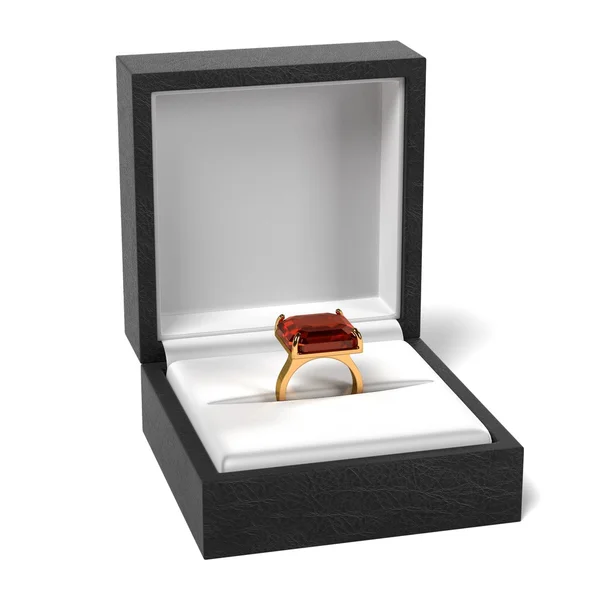 Ring in box — Stock Photo, Image