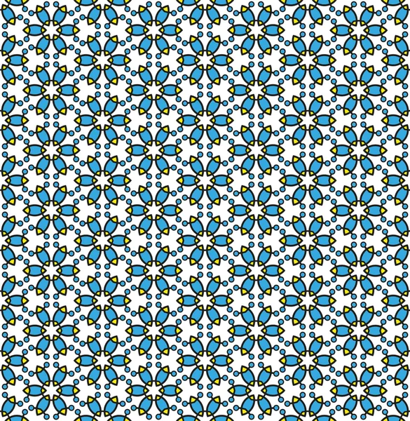 Textilní vzor abstraktní modré květy — Stock fotografie