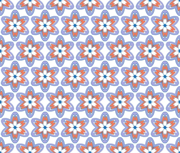 Текстильно-синий и розовый цветочный узор — стоковое фото