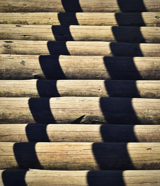 Sfondo su cabina in legno con ombra — Foto Stock