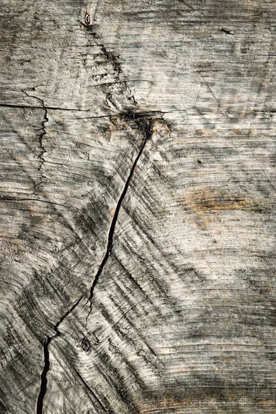 Old wooden board with crack weatherworn — Stock Photo, Image