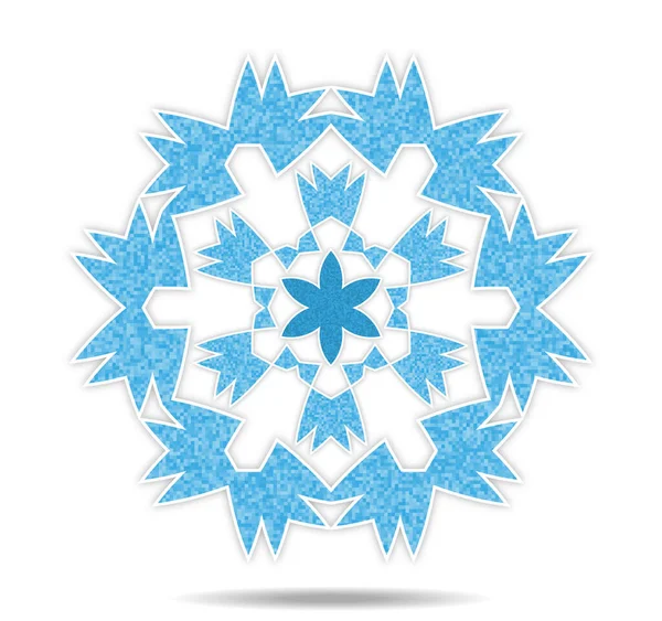 Background Textile Modern Winter Snowflake Pattern — Stock Photo, Image
