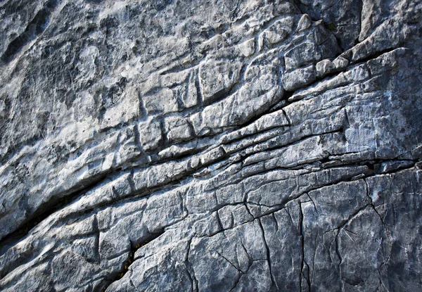 Background Texture Detail Dark Gray Limestone Rock Deep Grooves — Stock Photo, Image