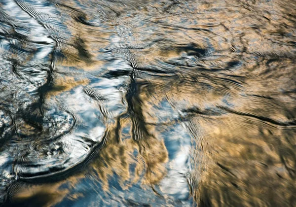 Abstrakcyjne Tło Odbicie Nieba Falującej Powierzchni Wody — Zdjęcie stockowe