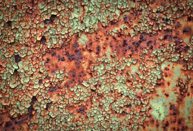 Tabaktaki eski boyanın soyut arkaplan veya doku yüzeyi