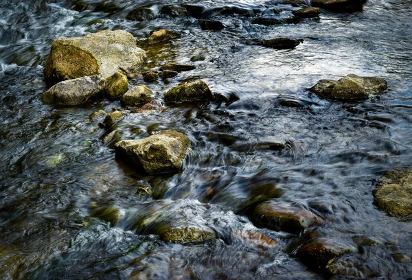 Nature Landscape Background Spring River Large Stones — Stock Photo, Image