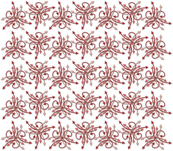 Medieval red arrows pattern — Stock Photo, Image