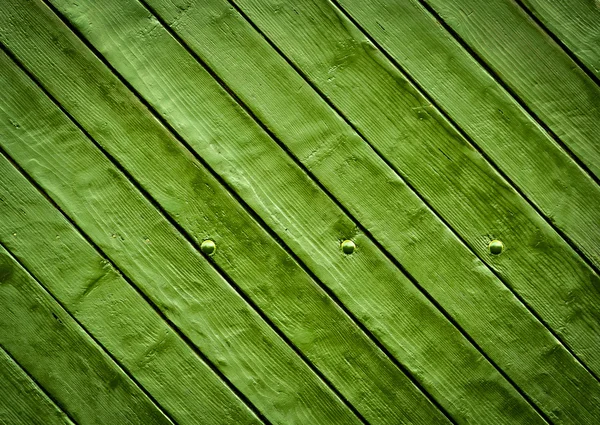Green wooden slatted board — Stock Photo, Image