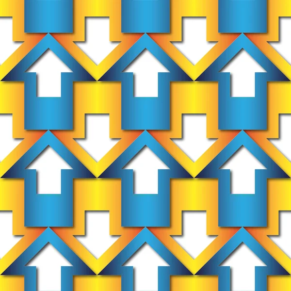 Abstract blue and orange  arrows pattern — Stock Photo, Image